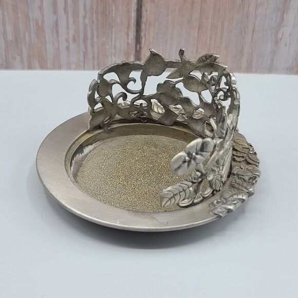 Vintage Pewter Fairy & Dragonfly Decorative Candleholder By PartyLite - Picture 6 of 10